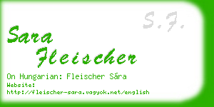 sara fleischer business card
