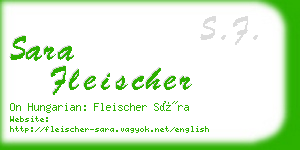 sara fleischer business card